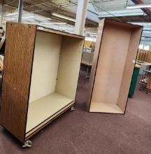 Large Mobile Shelving Unit 66in x 48in x 24in and a Stand Alone Shelving Unit 84in x 36in