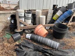 Large Group of Plastic Planter Buckets