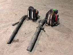 Pair of Gas Backpack Blowers, Unknown Condition