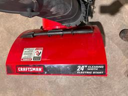 Craftsman 24in Electric Start Snow Blower, See Image of Repair Ticket, As-Is