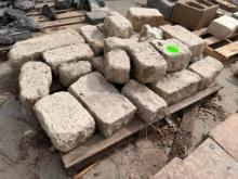 Pallet of 20+- Landscaping Blocks / Pavers, Various Sizes