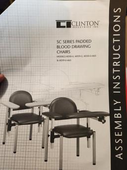 NIB Clinton SC Series Padded Blood Drawing Chair