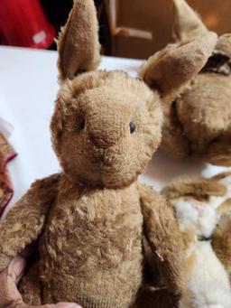 Group of Vintage Toy Stuffed Animals - Bunnies