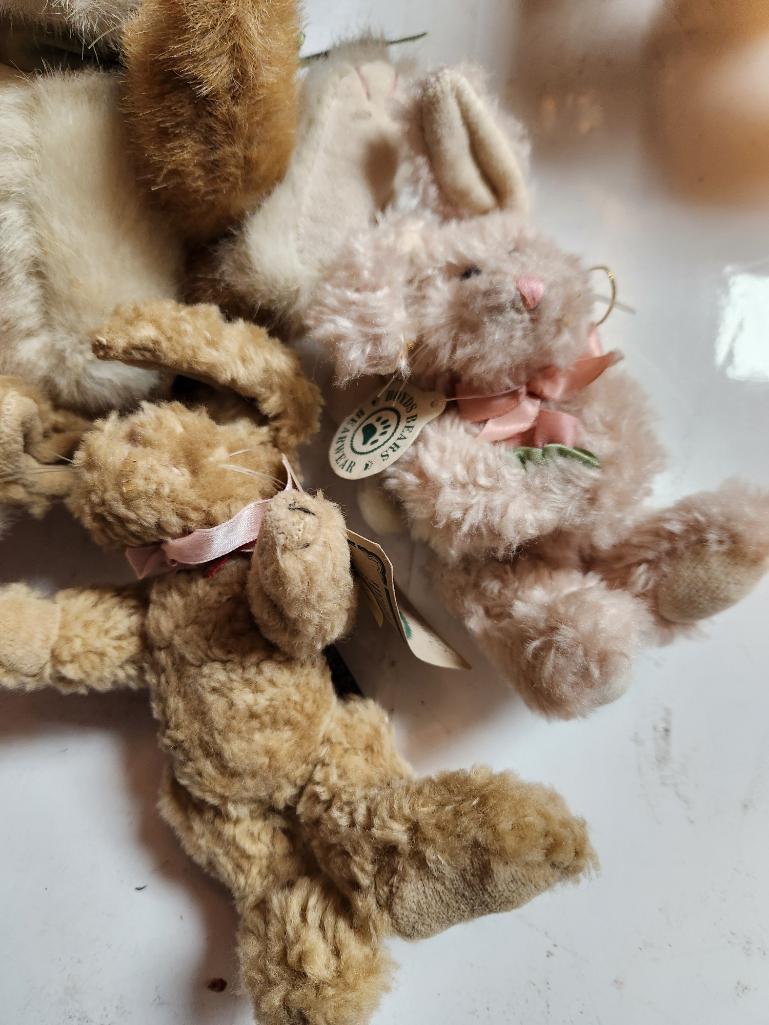 Group of Vintage Toy Stuffed Animals - Bunnies