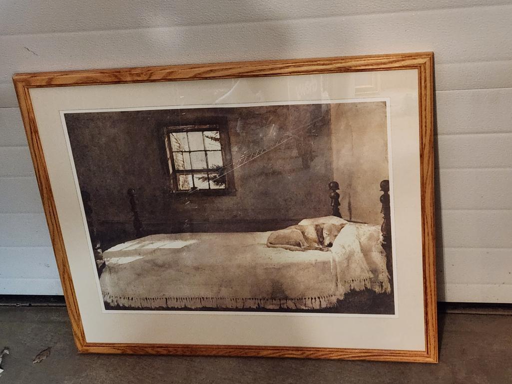 Framed Art Andrew Wyeth "Master Bedroom"