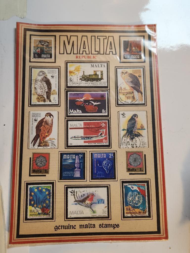 Collection of Postage Stamps from Malta & More