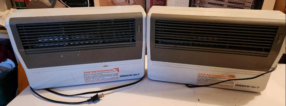 Lot of 2 Oreck Air Purifiers Model AIR7C