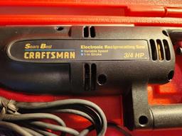 Craftsman Electronic Reciprocating Saw 3/4 HP w/ Case