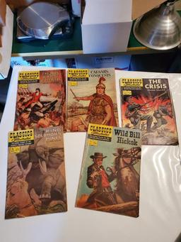 Lot of 5 Vintage Classic Illustrated Comic Books