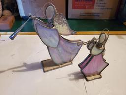 2-Piece Stained Glass Angels