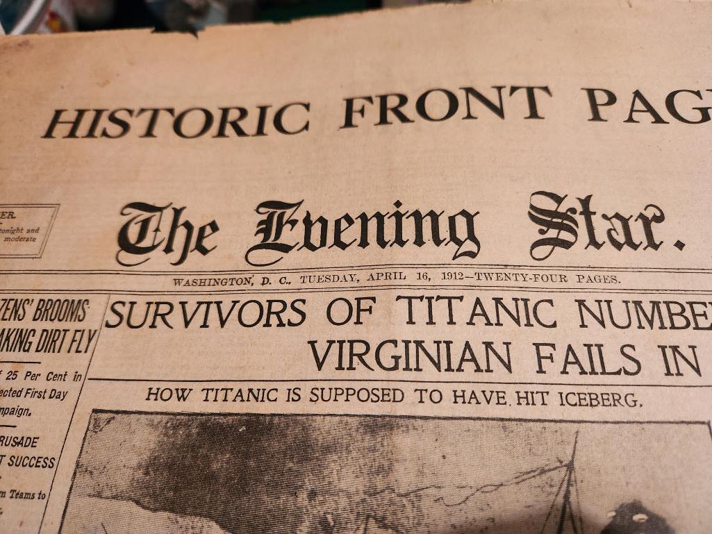 1912, 1927 The Evening Star & 1985 The Washington Times, 1978 The Washington Star