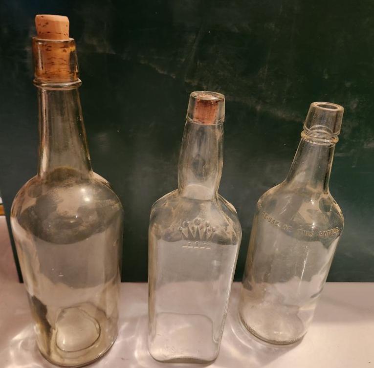 Lot of 3 Vintage Bottles