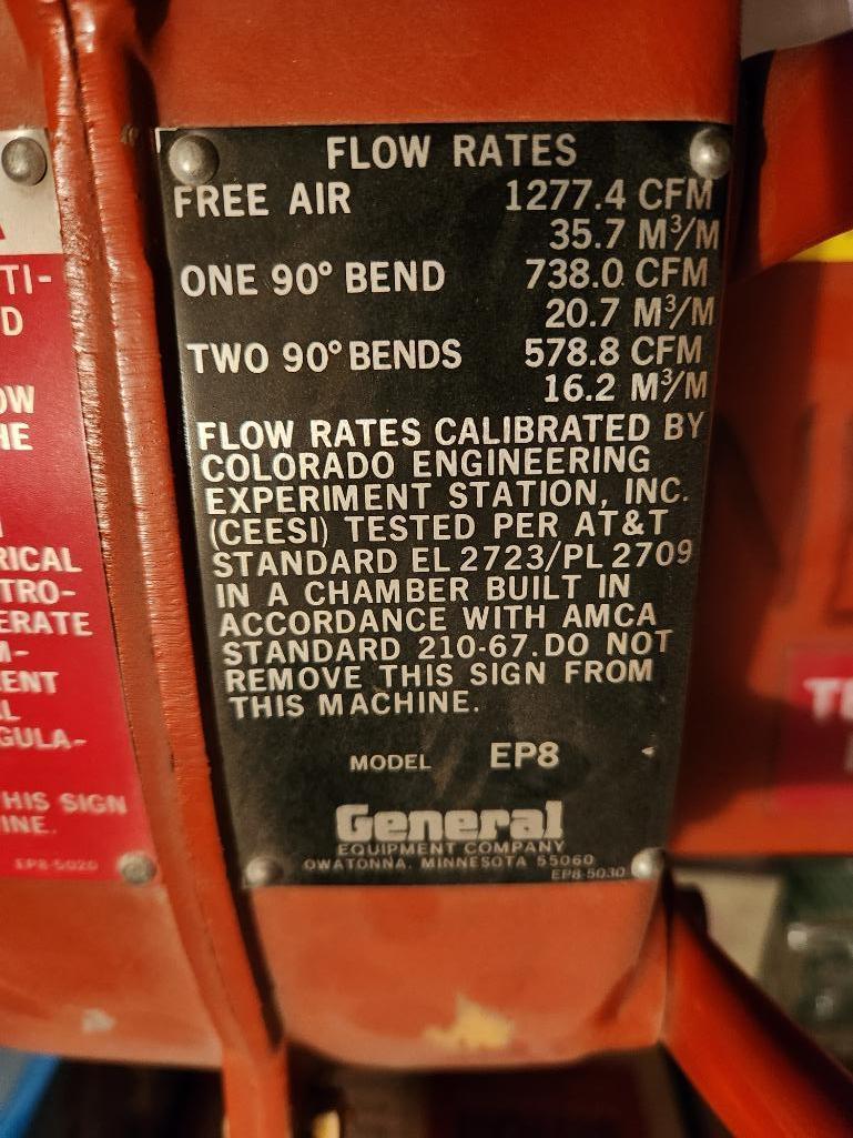 General Equipment Company Blower Model EP8AC25