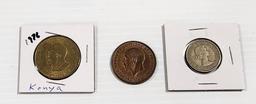 Lot of 3 Foreign Coins