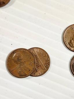 Group of Lincoln Pennies