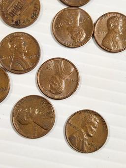 Group of Lincoln Pennies