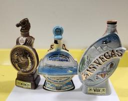 Lot of 3 Vintage Jim Beam Decanters