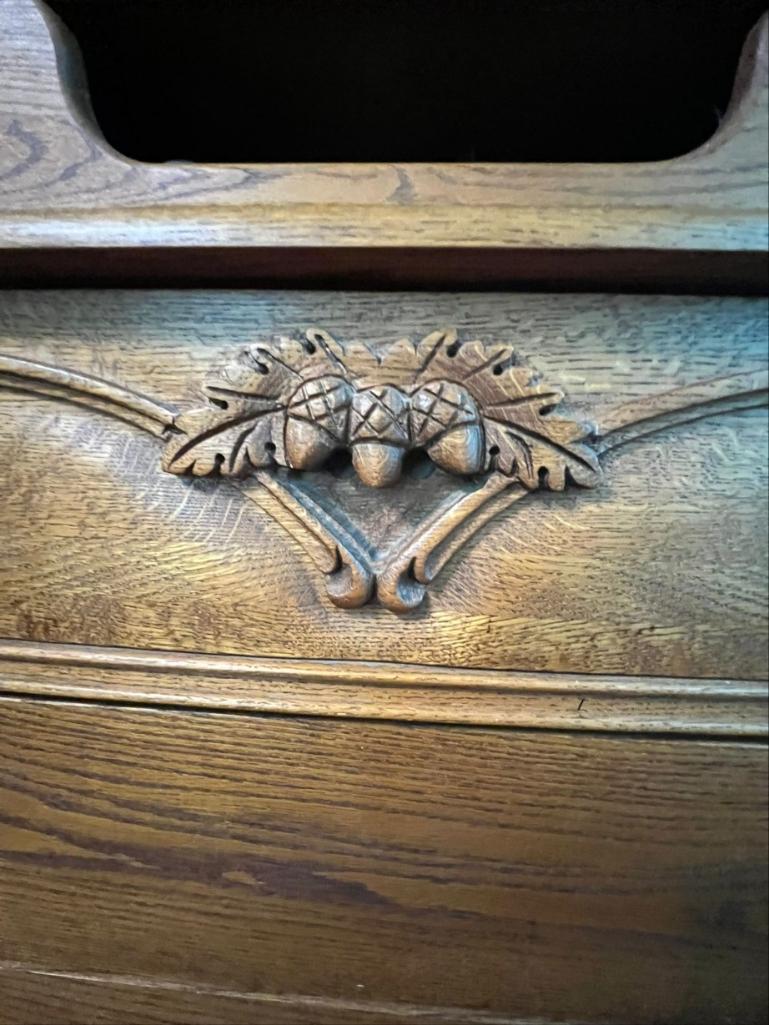 Oakwood Carved Oak Entertainment Center, Pick up at 64th Pacific