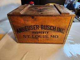 Anheuser-Busch Inc. Crate w/ Hinged Lid