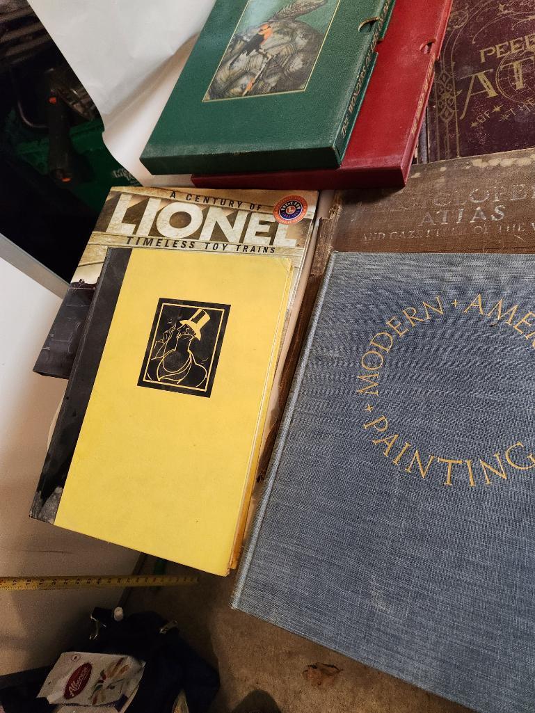 Assorted Books; Lionel Trains, Lighthouses, Birds, Western, Life Magazines in Slipcase, etc