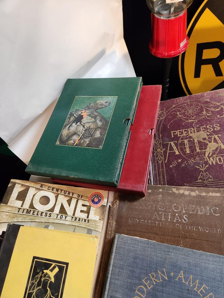 Assorted Books; Lionel Trains, Lighthouses, Birds, Western, Life Magazines in Slipcase, etc