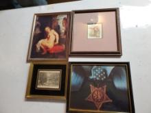 Lot of 4 Framed Arts