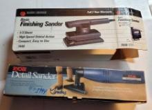 Lot of 2 Black & Decker Basic Finishing Sander & Ryobi Detail Sander