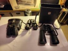 Lot of 3 Binoculars w/ Cases