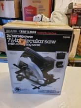 Craftsman 2 1/4 HP 7 1/4" Circular Saw in Case