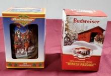 Lot of 2 Budweiser Holiday Stein; 20th & 40th Anniversary