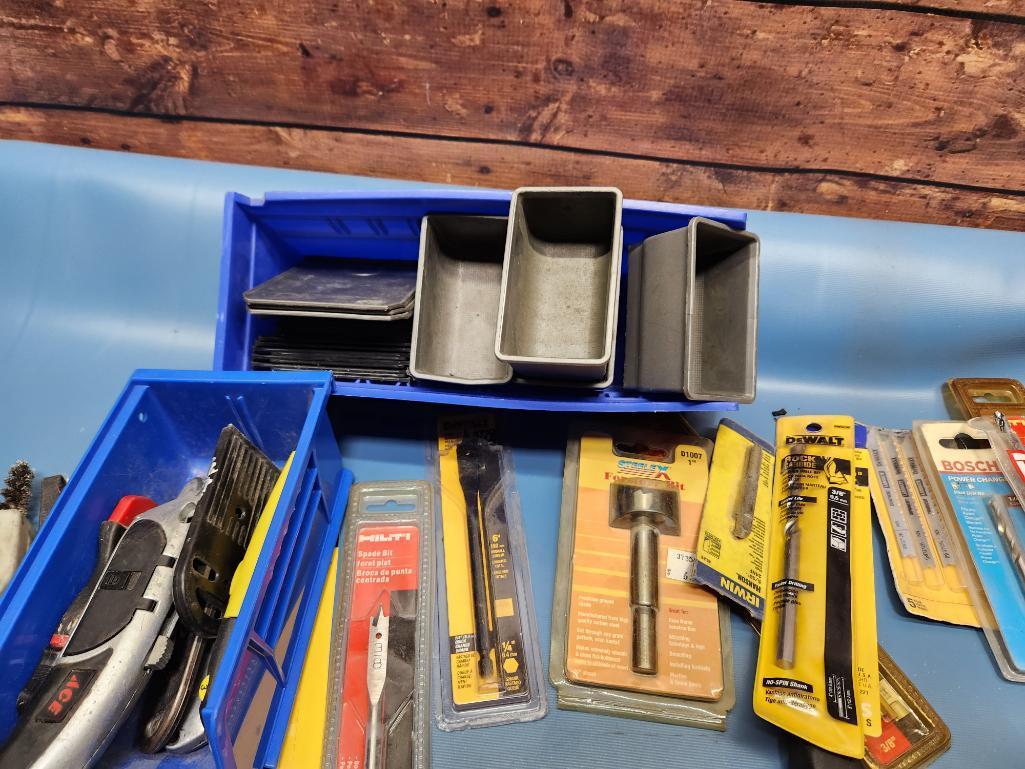 Large Group of Tools, Nut Drivers, New Tools, Razor Blade Knives, Bits, See Images