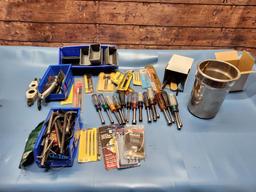 Large Group of Tools, Nut Drivers, New Tools, Razor Blade Knives, Bits, See Images