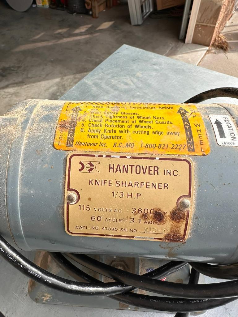 Bench Grinder w/ Sanding Wheel and Disc, Hantover Inc Knife Sharpener 1/3HP