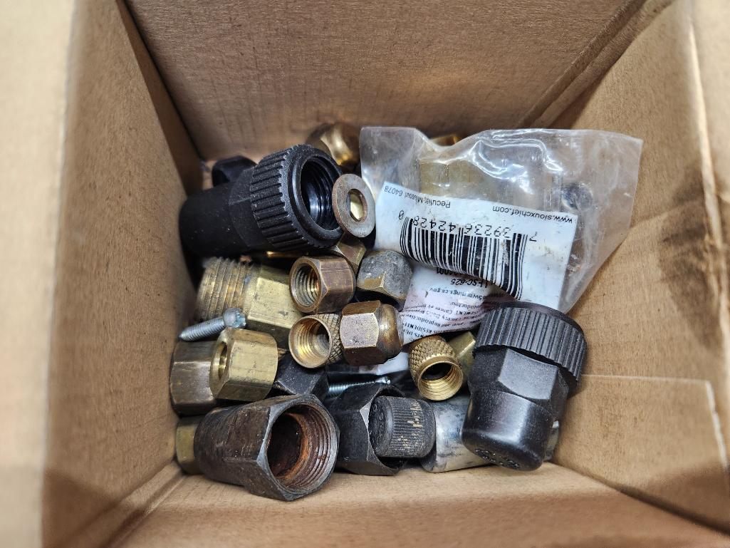 Large Assortment of Brass Fittings, Flare Fittings, Hardware