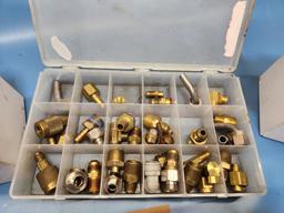 Large Assortment of Brass Fittings, Flare Fittings, Hardware