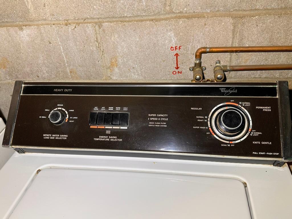 Whirlpool Washer and Dryer, Working