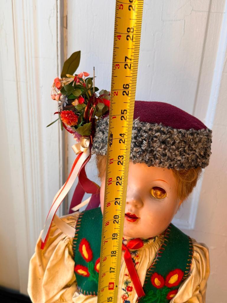 Vintage Czech Dolls w/ Handmade Clothing, w/ First Place Tag from Nebraska State Fair