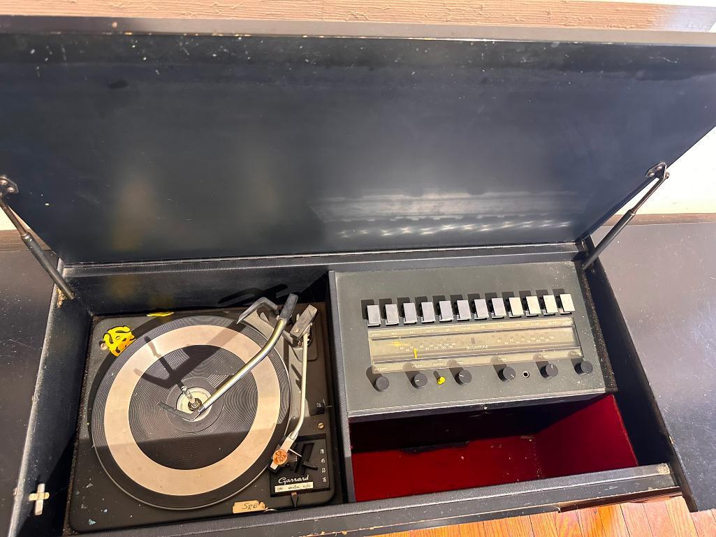 Vintage Stereo Cabinet w/ Gerrard Turntable