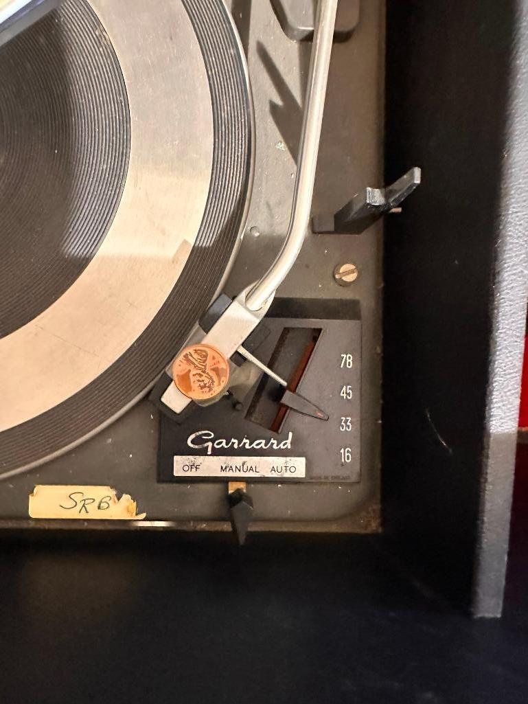 Vintage Stereo Cabinet w/ Gerrard Turntable