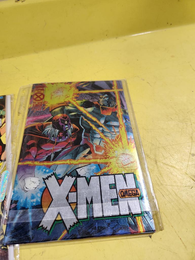 Three Vintage Comic Books, X-Men, Spiderman, Crisis of Infinite Earths 75 Cent & Others