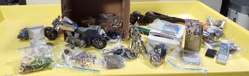 Box of Random Vintage Collectibles, Games, Toys, Kitchenwares, Watches, Costume Jewelry & More