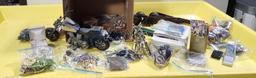 Box of Random Vintage Collectibles, Games, Toys, Kitchenwares, Watches, Costume Jewelry & More