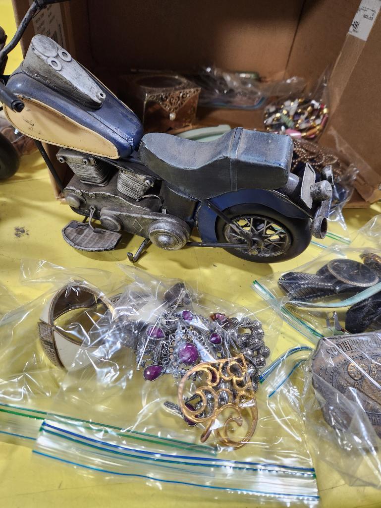 Box of Random Vintage Collectibles, Games, Toys, Kitchenwares, Watches, Costume Jewelry & More