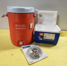 Like New Rubbermaid Drink Dispenser, Igloo Cooler and Universal Dishwasher Supply Line Kit