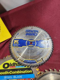 Several Nice Saw Blades, 7-1/4in, 10in, 12in