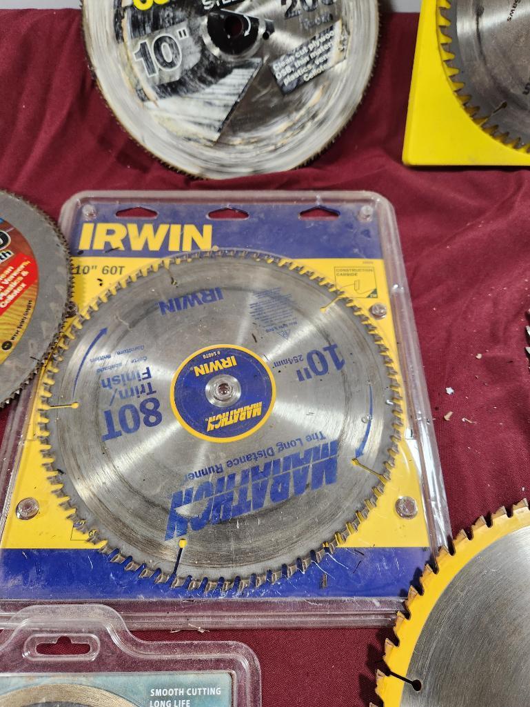 Several Nice Saw Blades, 7-1/4in, 10in, 12in