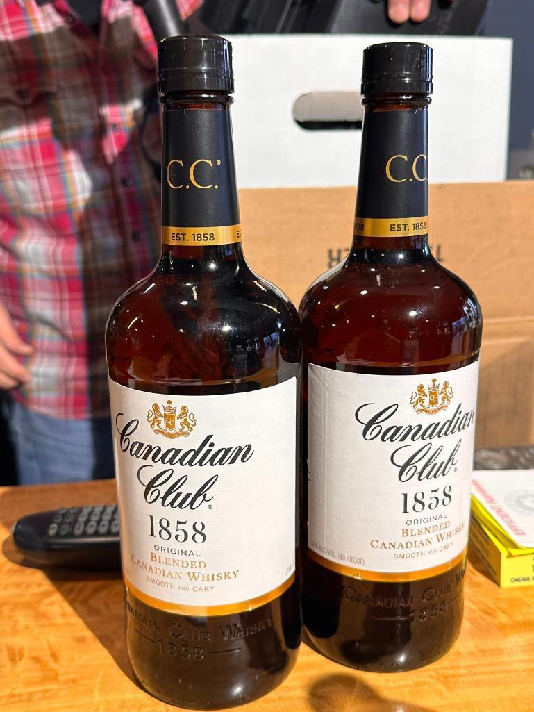 Canadian Club CC 1868, 1 Liter Bottles, Sold So Much Per Bottle x's 2