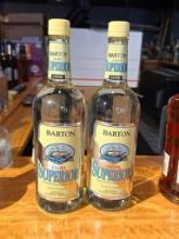 Barton Light Superior Rum, 1 Liter Bottles, Sold So Much Per Bottle x's 2