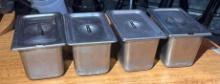 (4) 1/4 Size Steam Pans w/ Lids