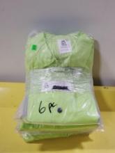 6 New Steiner 30in Lime Green Weldlite Welding Jackets Size XL